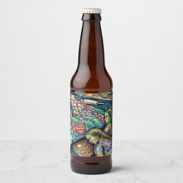 Enceladus Beer Bottle Label (Front)