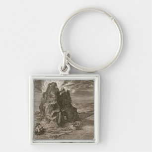 Enceladus Buried Underneath Mount Etna, 1731 (engr Key Ring