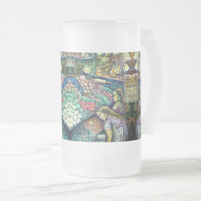 Enceladus Frosted Glass Beer Mug (Front Right)