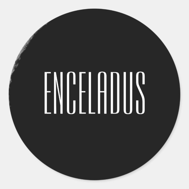 Enceladus' Geysers Classic Round Sticker (Front)