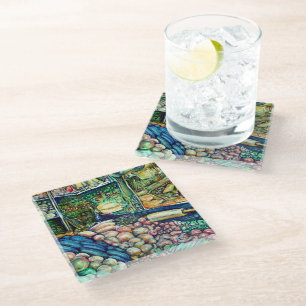 Enceladus Glass Coaster