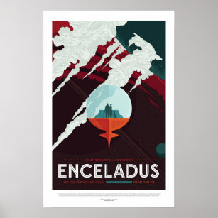 Enceladus   NASA Visions of the Future Poster