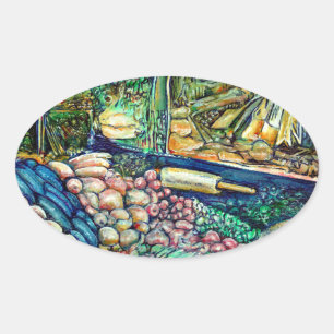 Enceladus Oval Sticker