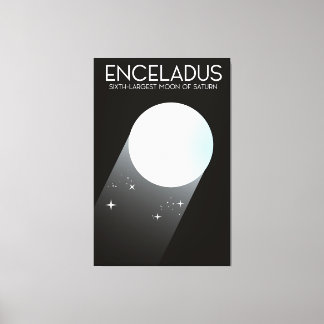 Enceladus Space Art. Canvas Print