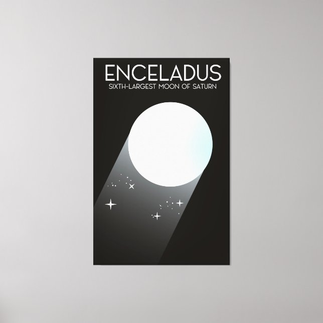 Enceladus Space Art. Canvas Print (Front)