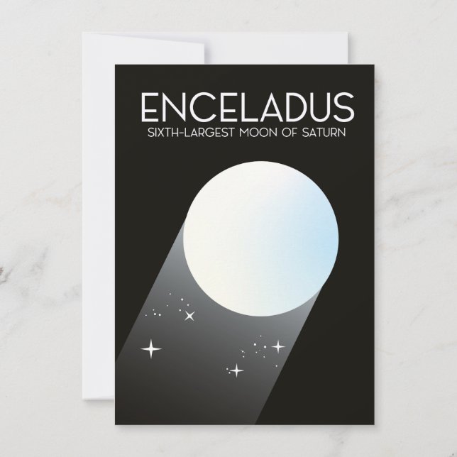 Enceladus Space Art. Invitation (Back)