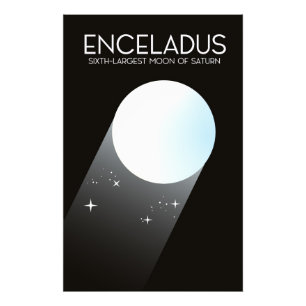Enceladus Space Art. Photo Print
