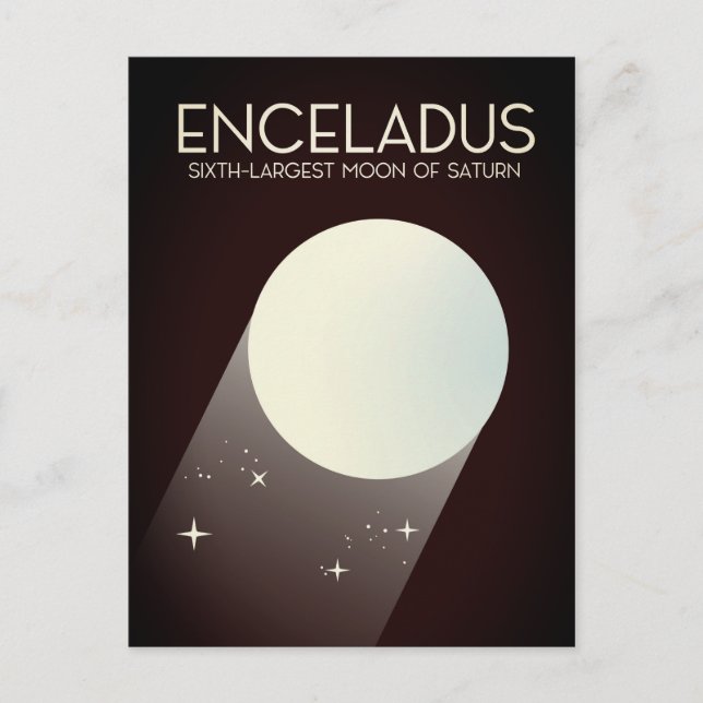 Enceladus Space Art. Postcard (Front)