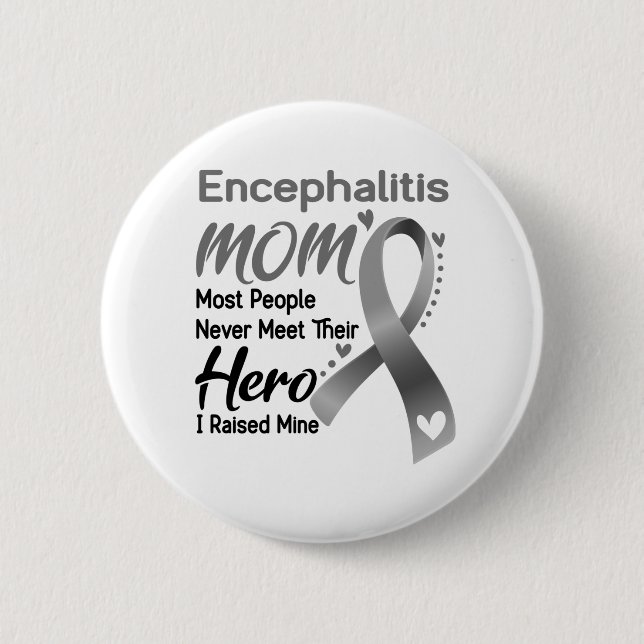 Encephalitis Awareness Month Ribbon Gifts 6 Cm Round Badge (Front)