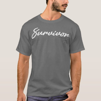 Encephalitis Awareness Survivor Glitter Ribbon Hop T-Shirt