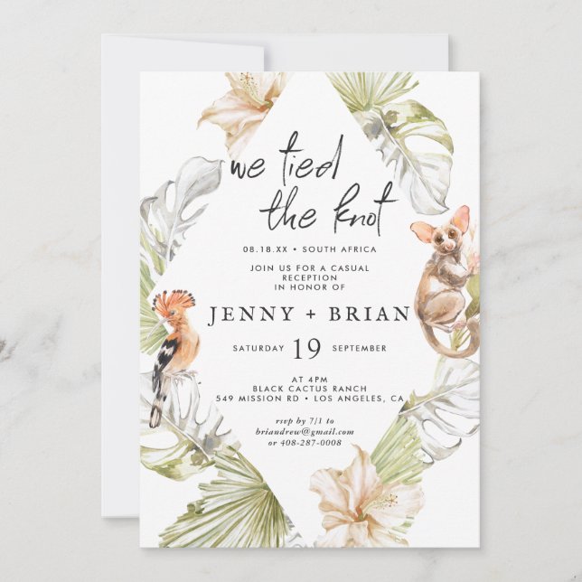 Enchanted African Safari | Wedding Reception (Front)