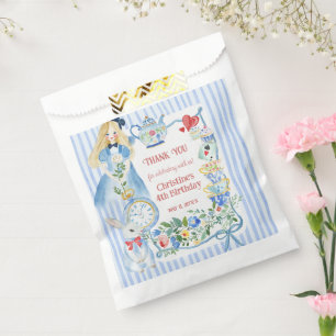 Enchanted Alice in Wonderland Garden Paper Favour Bags