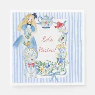 Enchanted Alice in Wonderland Garden Paper Napkin