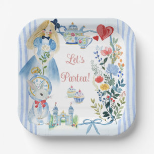Enchanted Alice in Wonderland Garden Paper Napkin Paper Plate