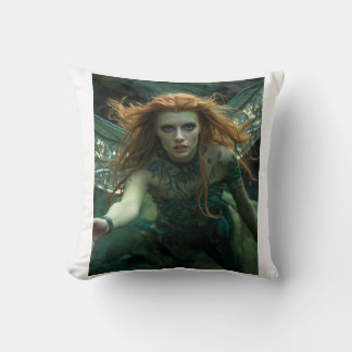 Enchanted Alien Nature Goddess – Crystal Wings  Cushion