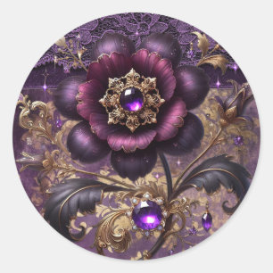 Enchanted Amethyst Bloom Purple Reverie Sticker