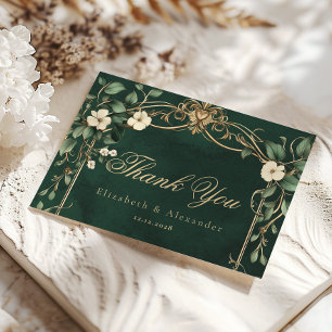 Enchanted Art Nouveau Vintage wedding Thank you Card