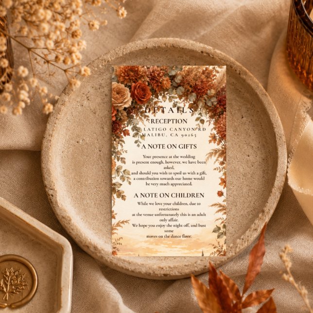 Enchanted Autumn Arch Wedding Enclosure Card (Creator Uploaded)