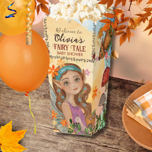 Enchanted Autumn Fairy Tale Baby Shower Popcorn Favour Box
