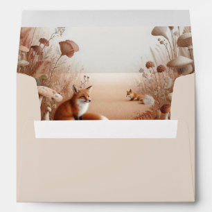 Enchanted Autumn Forest Foxes Envelope