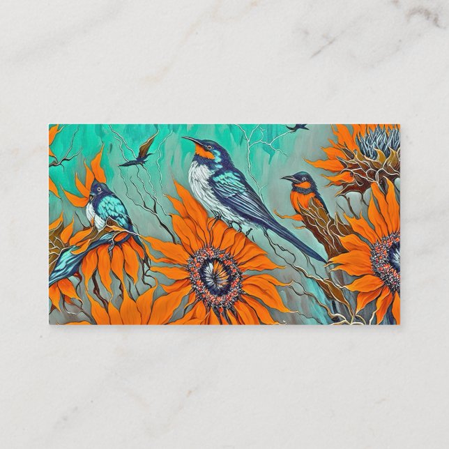 Enchanted AVibrant Alcohol Ink Symphony" Business Card (Back)