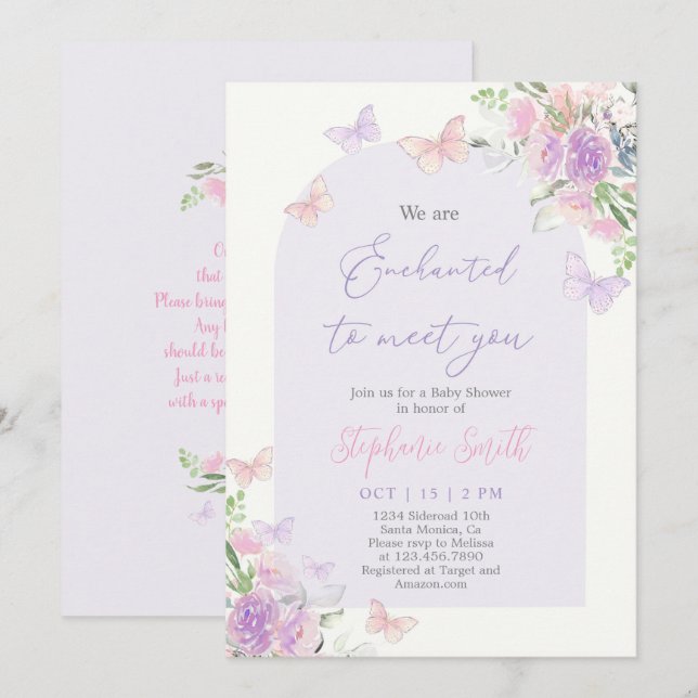 Enchanted Baby Shower Invitation (Front/Back)
