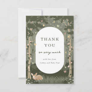 Enchanted Baby Shower Thank You Note Card