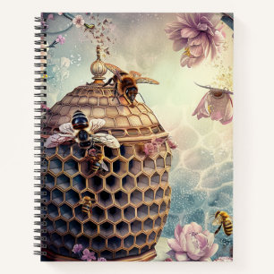 Enchanted Bee Garden Fantasy (10) Notebook