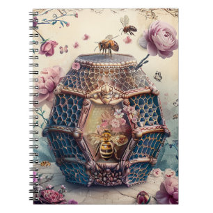 Enchanted Bee Garden Fantasy (11) Notebook