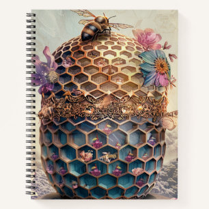 Enchanted Bee Garden Fantasy (12) Notebook