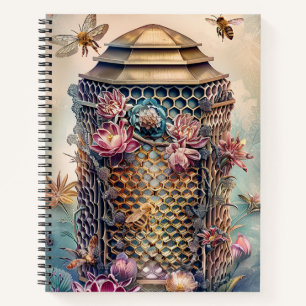 Enchanted Bee Garden Fantasy (1) Notebook
