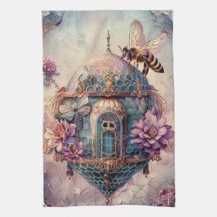 Enchanted Bee Garden Fantasy (2) Tea Towel