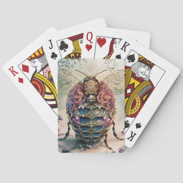 Enchanted Bee Garden Fantasy (4) Playing Cards (Back)