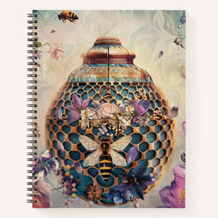 Enchanted Bee Garden Fantasy (6) Notebook