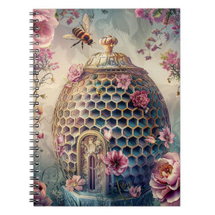 Enchanted Bee Garden Fantasy (7) Notebook