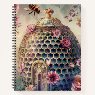 Enchanted Bee Garden Fantasy (7) Notebook