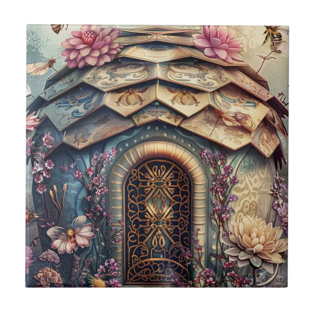 Enchanted Bee Garden Fantasy (8) Tile (Front)