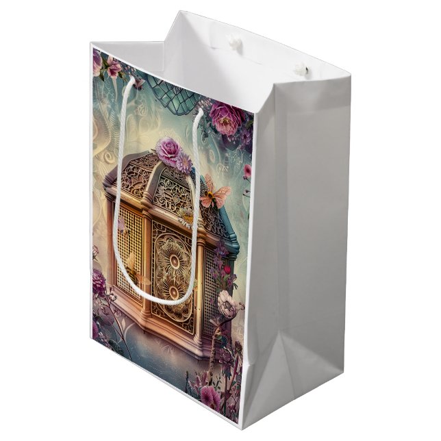 Enchanted Bee Garden Fantasy (9) Medium Gift Bag (Front Angled)