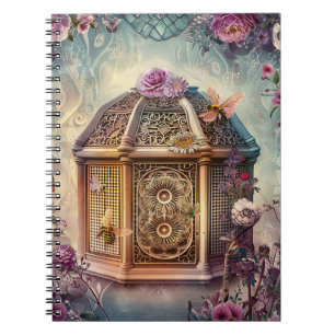 Enchanted Bee Garden Fantasy (9) Notebook