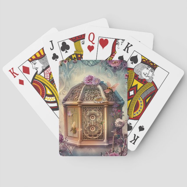 Enchanted Bee Garden Fantasy (9) Playing Cards (Back)