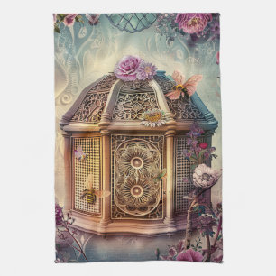 Enchanted Bee Garden Fantasy (9) Tea Towel