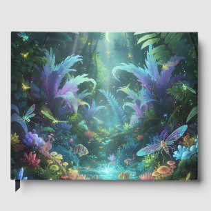 Enchanted Bioluminescent Forest Magical Jungle Guest Book