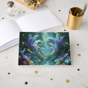 Enchanted Bioluminescent Forest Magical Jungle Guest Book