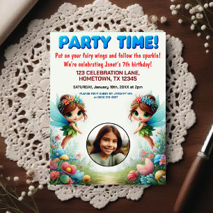 Enchanted Birthday Party Photo Invitation Postcard