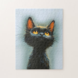 Enchanted Black Cat Jigsaw Puzzle