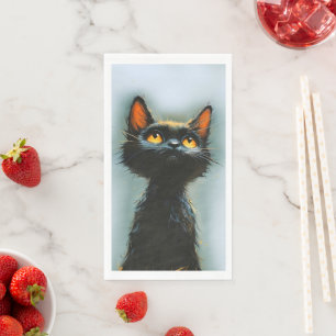 Enchanted Black Cat Napkin