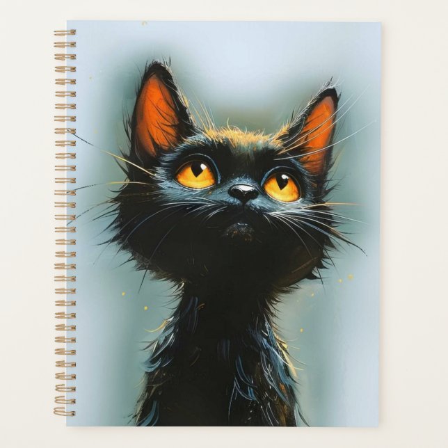 Enchanted Black Cat Planner (Front)