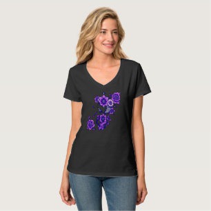 Enchanted Bloom – Mystical Floral Skull T-Shirt