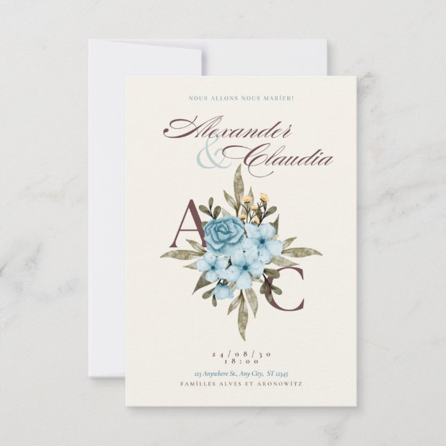 🌸 Enchanted Blooms: A Celebration of Love 🌸 Invitation (Front)