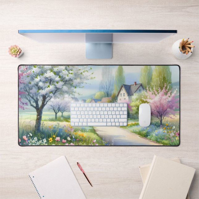 Enchanted Blossom Country Lane Desk Mat (Office 1)